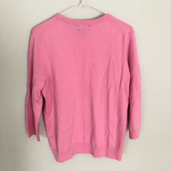 🎆 Lord & Taylor Pullover Women's L Rose Quartz Crew Neck Knit Sweater NWT - Picture 3 of 4